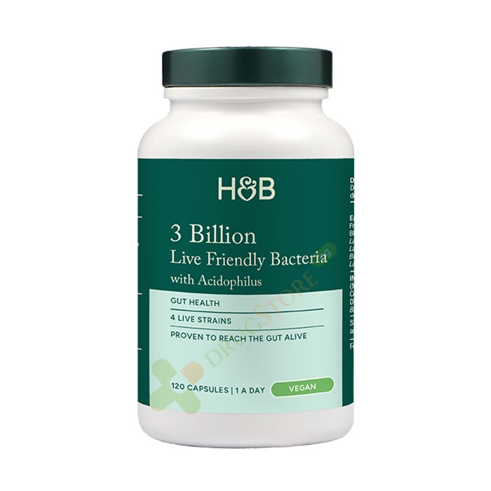 ЛИВ ФРЕНДЛИ ПРОБИОТИК + АЦИДОФИЛУС 3 млрд капсули 120броя / HOLLAND &amp; BARRETT LIVE FRIENDLY BACTERIA WITH ACIDOPHILUS 3 billion