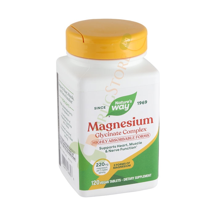 МАГНЕЗИЙ МАЛАТ таблетки 110 мг 120 броя / NATURE&#039;S WAY MAGNESIUM GLYCINATE COMPLEX