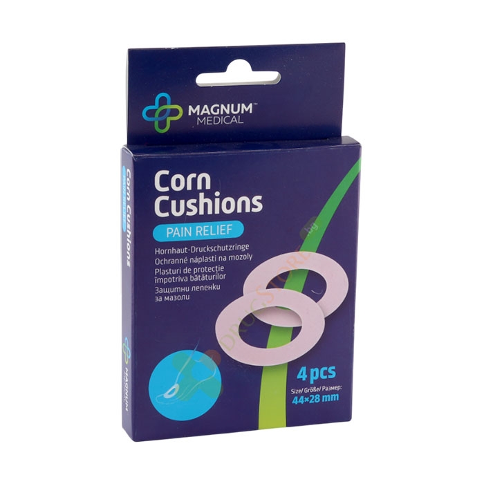МАГНУМ МЕДИКАЛ ЗАЩИТНИ ЛЕПЕНКИ ЗА МАЗОЛИ 44 х 28 мм 4 броя / MAGNUM MEDICAL CORN CUSHIONS