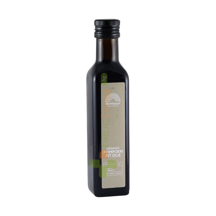 МАТИСЪН БИО МАСЛО ОТ ТИКВЕНО СЕМЕ СТУДЕНО ПРЕСОВАНО 250 мл / MATTISSON HEALTHSTYLE ORGANIC COLD-PRESSED PUMPKIN SEED OIL