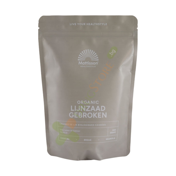 МАТИСЪН БИО ЛЕНЕНО СЕМЕ (СМЛЯНО) 300 г / MATTISSON HEALTHSTYLE ORGANIC FLAX SEED (GROUND)