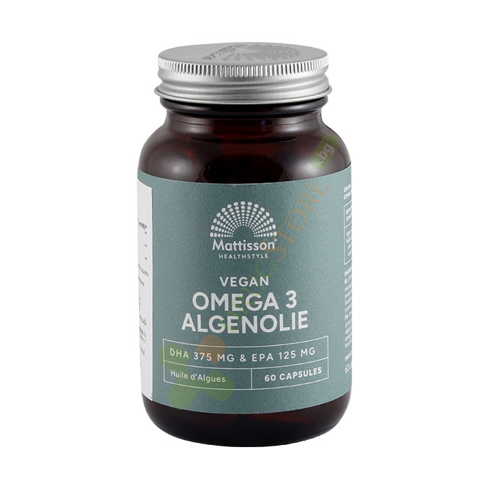 МАТИСЪН ВЕГАН ОМЕГА-3 ОТ ВОДОРАСЛИ капсули 1080 мг 60 броя / MATTISSON HEALTHSTYLE VEGAN OMEGA-3 FROM ALGAE