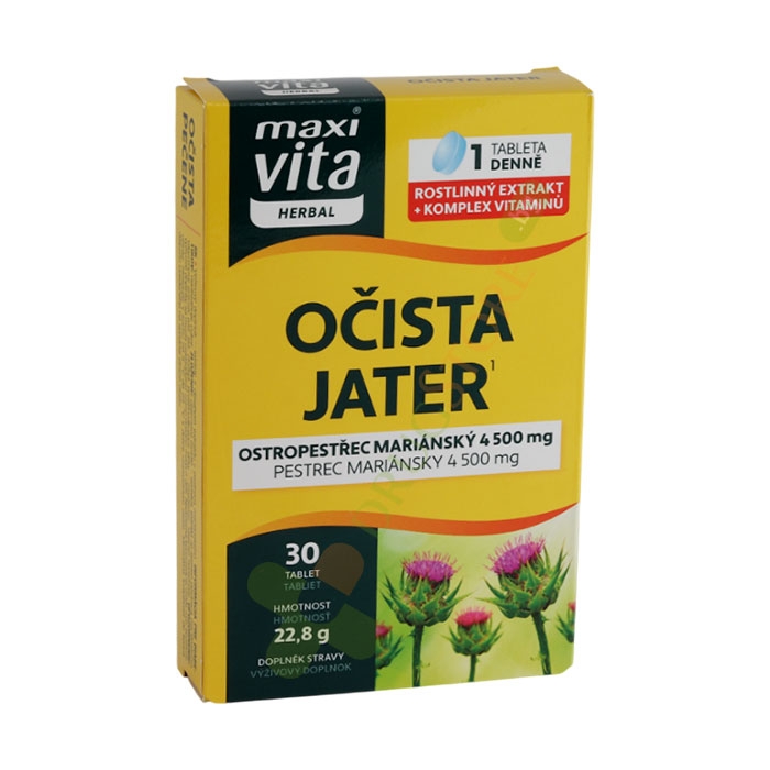 МАКСИ ВИТА ЧИСТ ЧЕРЕН ДРОБ таблетки 30 броя / MAXI VITA HERBAL LIVER DETOX