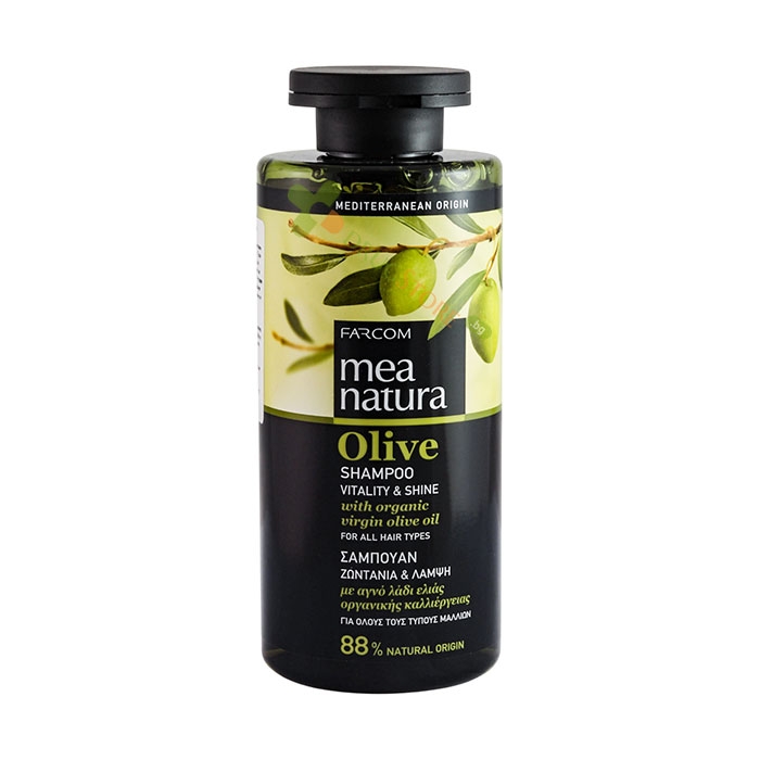 МЕА НАТУРА ШАМПОАН С МАСЛИНА ЗА ВСЕКИ ТИП КОСА 300 мл / MEA NATIRA OLIVE SHAMPOO VITALITY &amp; SHINE
