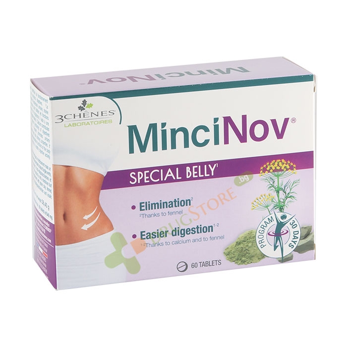 ПРОГРАМА ПЛОСЪК КОРЕМ таблетки 60 броя / 3CHENES MINCEUR VENTR ACTIVE