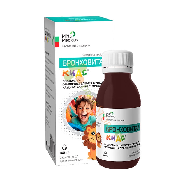 БРОНХОВИТАЛ КИДС сироп 100 мл / MIRTA MEDICUS BRONHOVITAL KIDS