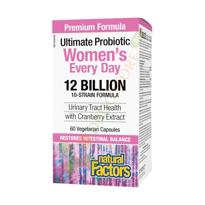 НАТУРАЛ ФАКТОРС МУЛТИ ПРОБИОТИК ЗА ЖЕНИ капсули 60 броя / NATURAL FACTORS WOMENS MULTI PROBIOTIC