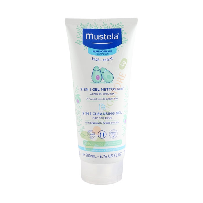 МУСТЕЛА 2 В 1 БЕБЕШКИ ИЗМИВАЩ ГЕЛ ЗА КОСА И ТЯЛО 200 мл / MUSTELA 2 in 1 CLEANSINSG GEL