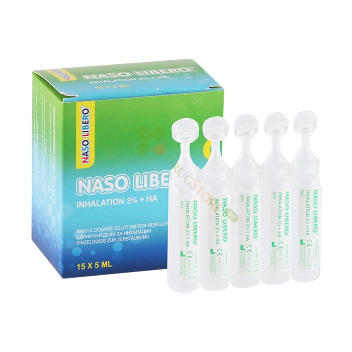 НАЗО ЛИБЕРО ИНХАЛАЦИИ 3% + НА дози 5 мл 15 броя / NASO LIBERO INHALATION 3% + HA