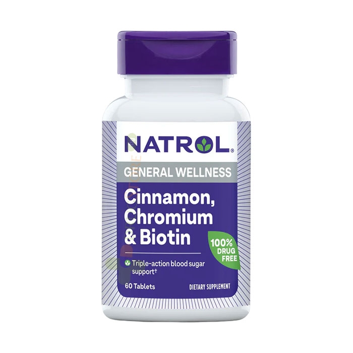 НАТРОЛ КАНЕЛА, ХРОМ И БИОТИН таблетки 60 броя / NATROL CINNAMON, CHROMIUM AND BIOTIN