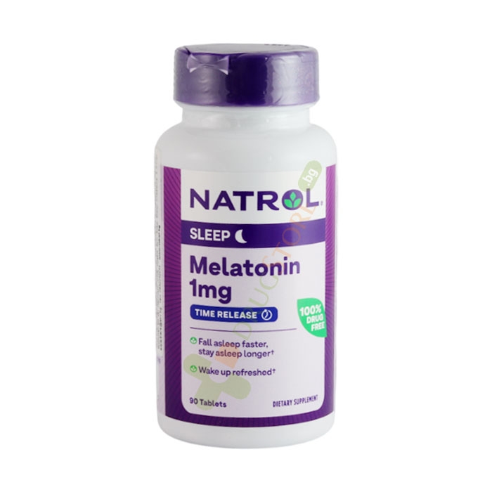 НАТРОЛ МЕЛАТОНИН TR таблетки със забавено освобождаване 1 мг 90 броя / NATROL MELATONIN TR