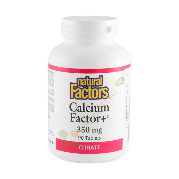 НАТУРАЛ ФАКТОРС КАЛЦИЙ ФАКТОР + таблетки 350 мг 90 броя / NATURAL FACTORS CALCIUM FACTOR +