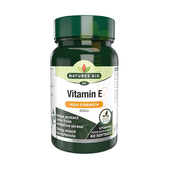 ВИТАМИН E капсули 400 IU 60 броя / NATURES AID VITAMIN E