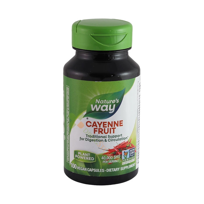 ЛЮТ ЧЕРВЕН ПИПЕР капсули 450 мг 100 броя / NATURE&#039;S WAY CAYENNE