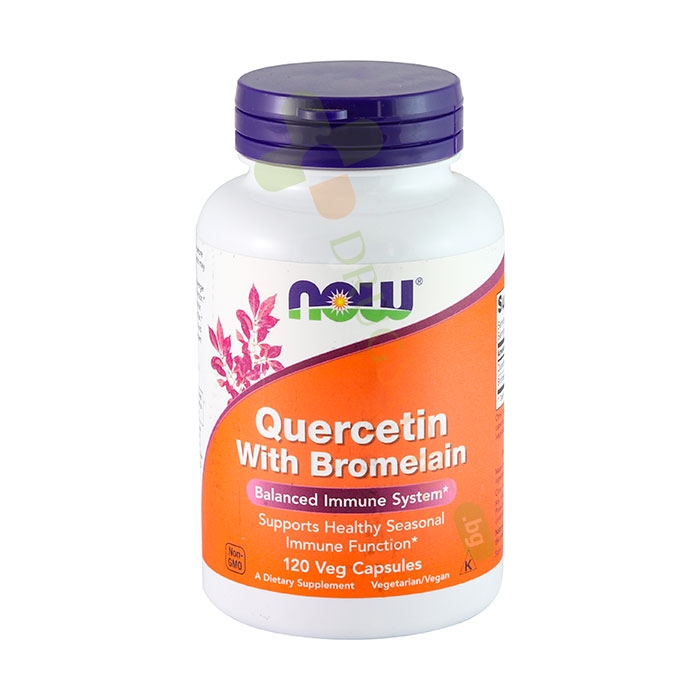 НАУ ФУДС КВЕРЦЕТИН + БРОМЕЛАИН капсули 120 броя / NOW FOODS QUERCETIN WITH BROMELAIN