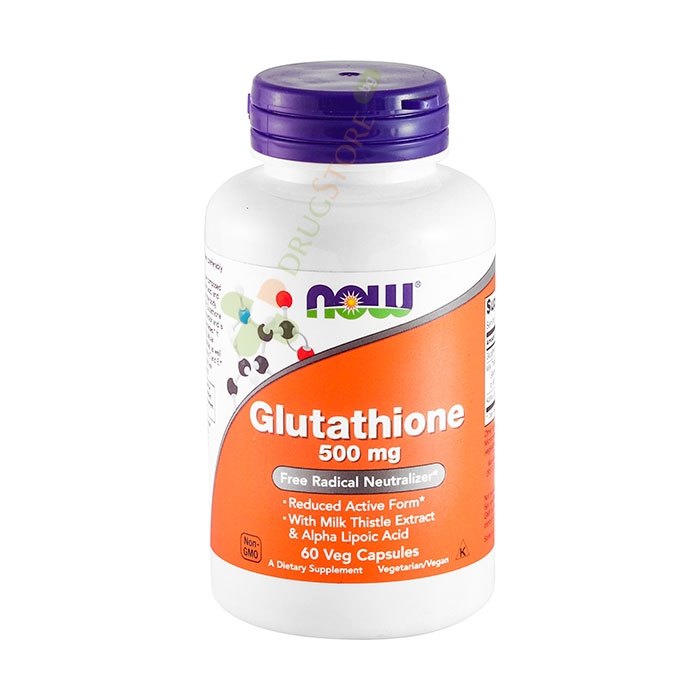 НАУ ФУДС L - ГЛУТАТИОН капсули 500 мг 60 броя / NOW FOODS GLUTATHIONE