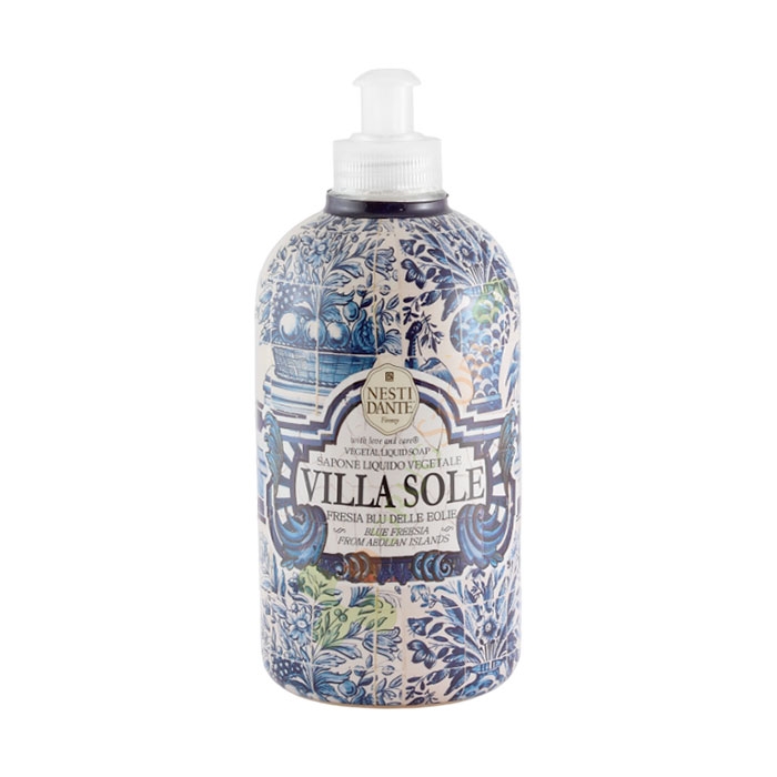 ТЕЧЕН САПУН ЗА ЛИЦЕ И ТЯЛО СИНЯ ФРЕЗИЯ 500 мл / NESTI DANTE VILLA SOLE FRESIA BLU DELLE EOLIE SOAP