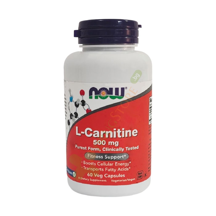 НАУ ФУДС L - КАРНИТИН капсули 500 мг 60 броя / NOW FOODS L - CARNITINE