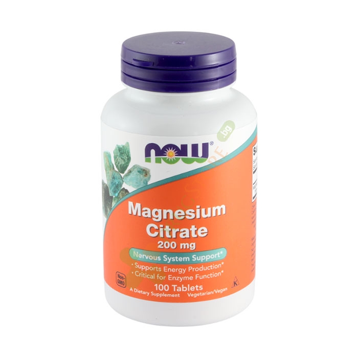 НАУ ФУДС МАГНЕЗИЕВ ЦИТРАТ таблетки 200 мг 100 броя / NOW FOODS MAGNESIUM CITRATE