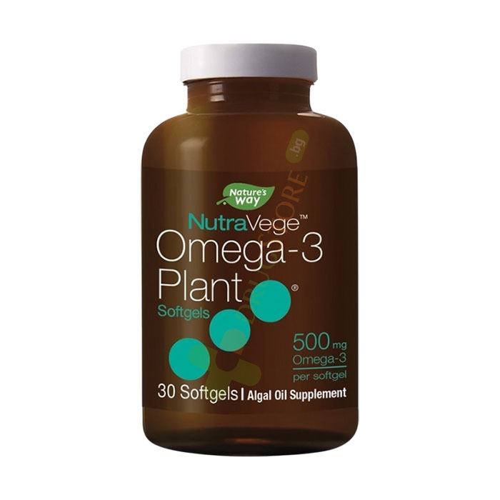 НУТРА ВЕГЕ ОМЕГА 3 ПЛАНТ капсули 500 мг 30 броя / NATURE&#039;S WAY NUTRAVEGE OMEGA 3 PLANT