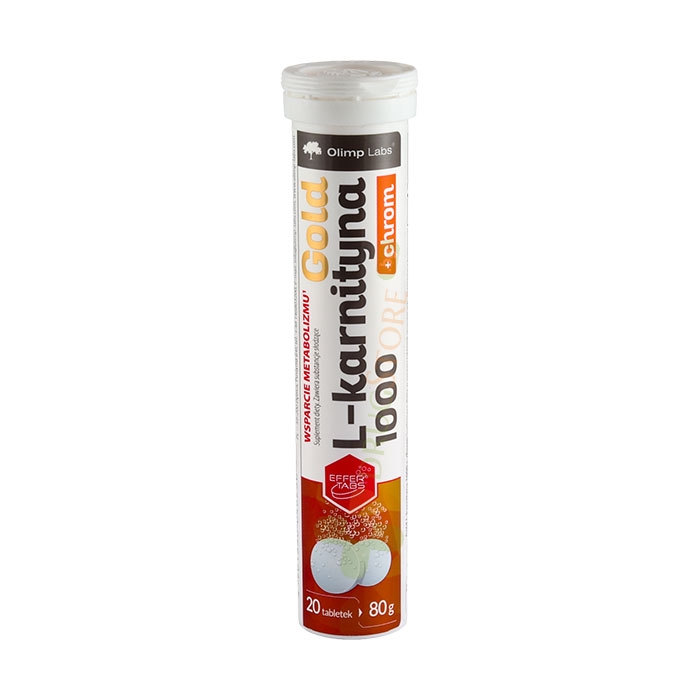 ГОЛД L-КАРНИТИН + ХРОМ ефервесцентни таблетки 20 броя / OLIMP LABS GOLD L-CARNITINE + CHROMIUM