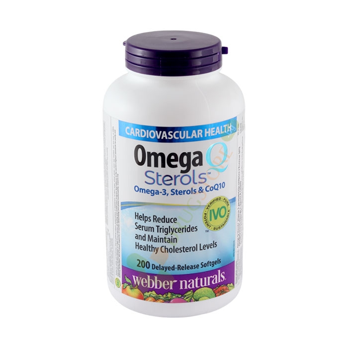 ОМЕГА 3 + РАСТИТЕЛНИ СТЕРОЛИ + КОЕНЗИМ Q10 капсули 200 броя / WEBBER NATURALS OMEGA 3 + COENZYME Q10 capsules 200