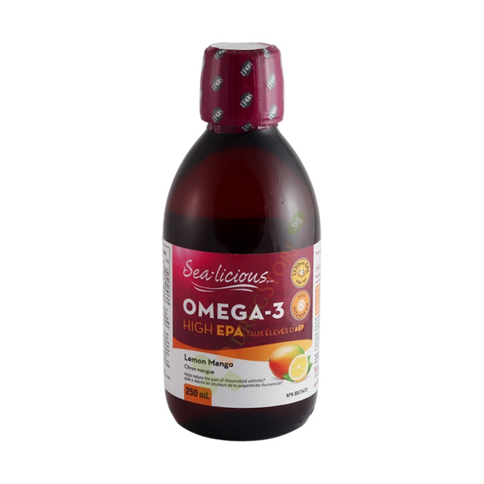 ОМЕГА 3 + ВИТАМИН D3 с вкус на лимон и манго 250 мл / SEA-LICIOUS OMEGA 3 + VITAMIN D3