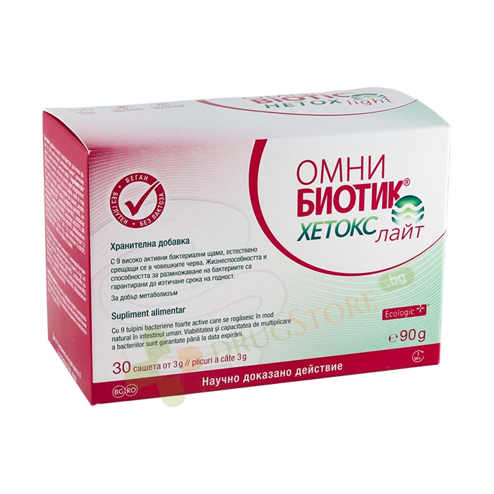 ОМНИ БИОТИК ХЕТОКС ЛАЙТ саше 3 г 30 броя / OMNI BIOTIC HETOX LIGHT