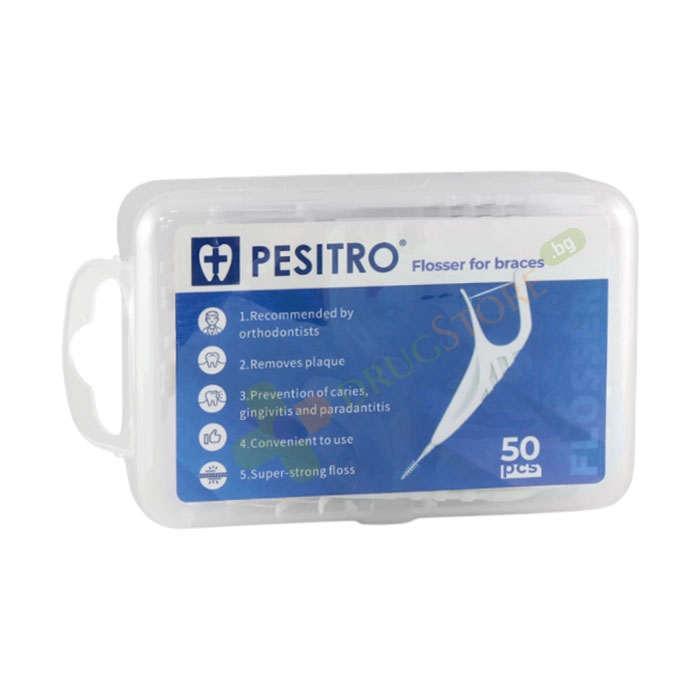ПЕСИТРО ФЛОСЕР ЗА БРЕКЕТИ 50 броя / PESITRO FLOSSER FOR BRACES