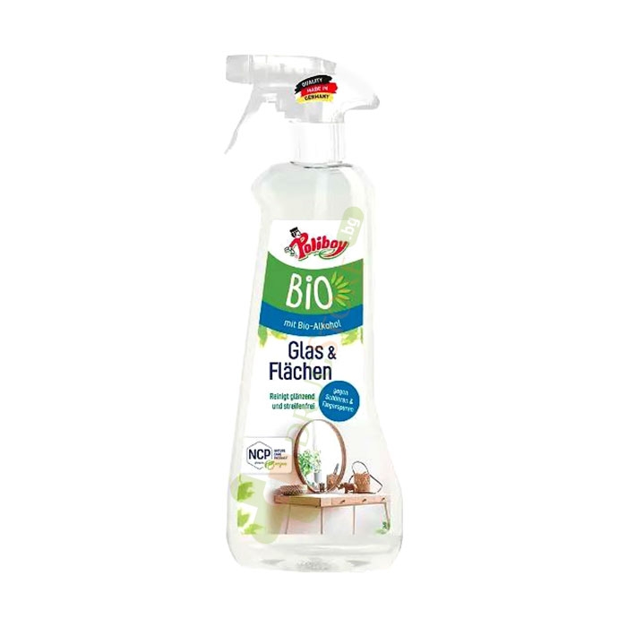 БИО ПРЕПАРАТ ЗА ПОЧИСТВАНЕ НА СТЪКЛО И ОГЛЕДАЛА 500 мл / POLIBOY BIO GLASS AND MIRROR CLEANER