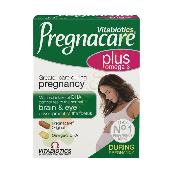 ПРЕГНАКЕЪР ПЛЮС ОМЕГА - 3 таблетки 28 броя + капсули 28 броя / VITABIOTICS PREGNACARE PLUS OMEGA