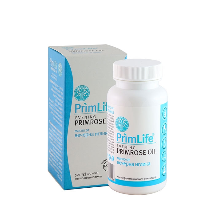 ПРИМЛАЙФ ВЕЧЕРНА ИГЛИКА капсули 500 мг 100 броя / PRIMLIFE PRIMROSE OIL