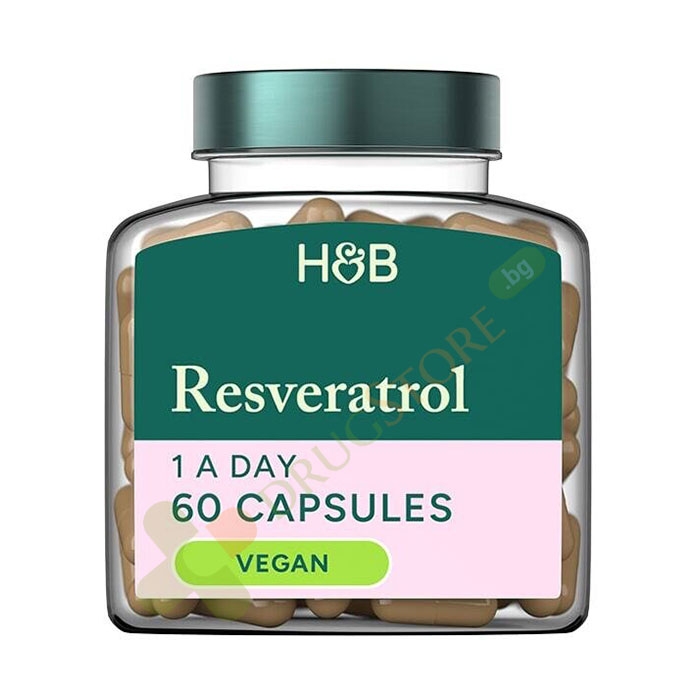 РЕСВЕРАТРОЛ С ЕКСТРАКТ ОТ ЧЕРВЕНО ВИНО капсули 60 броя / HOLLAND &amp; BARRETT RESVERATROL WITH RED WINE EXTRACT