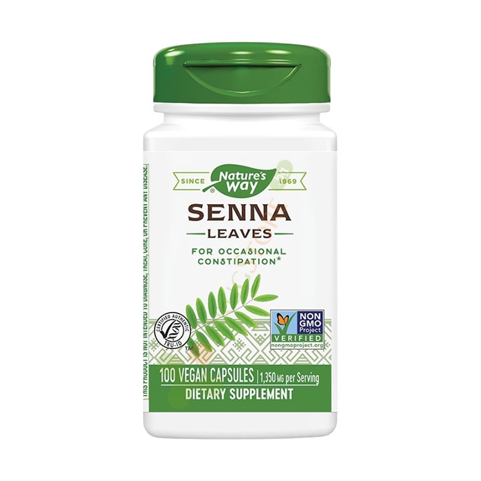 СЕНА лист капсули 450 мг 100 броя / NATURE&#039;S WAY SENNA LEAVES