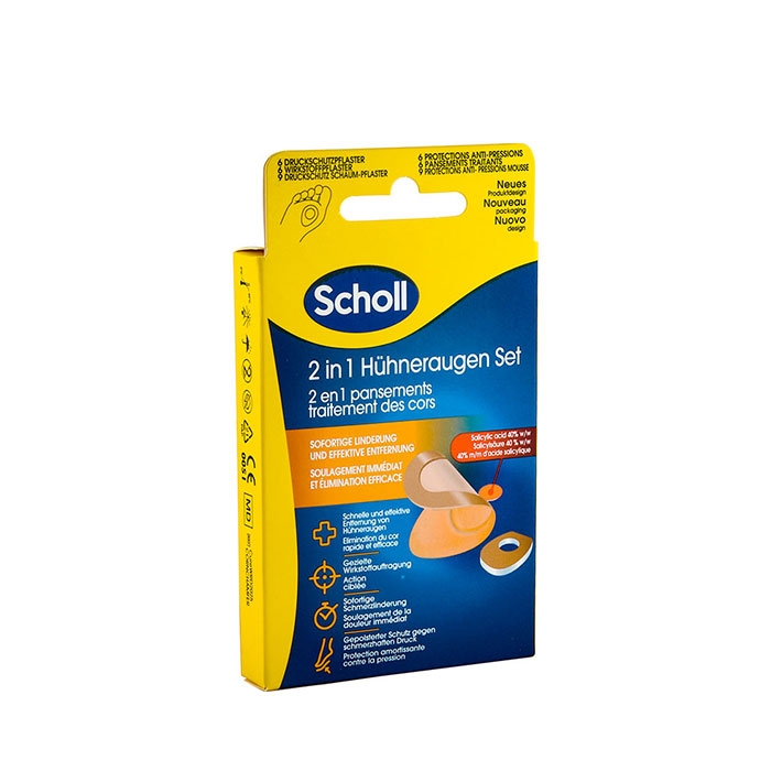 ШОЛ КОМПЛЕКТ ПРИ КОКОШИ ТРЪН 2 В 1 / SCHOLL CORN REMOVAL 2 IN 1 SET