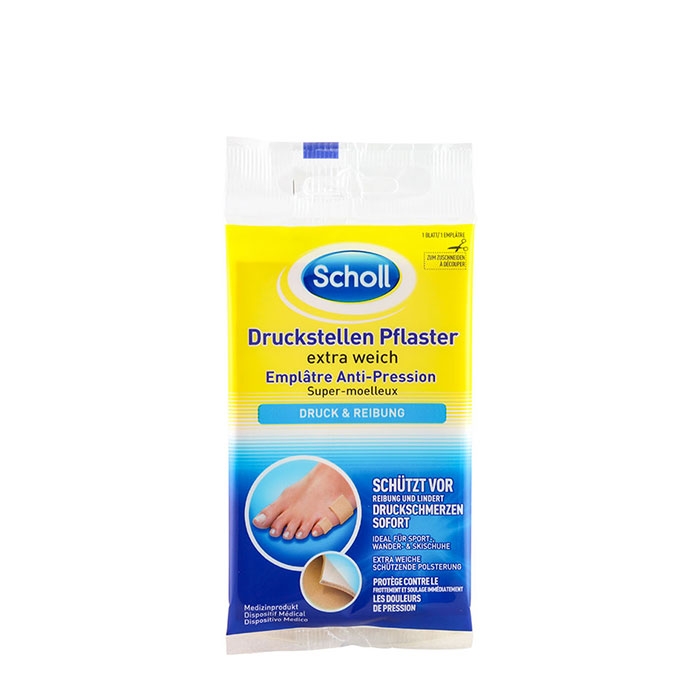 ШОЛ ПЛАСТИР ПРИ НАТИСК И ТРИЕНЕ / SCHOLL DRUCKSTELLEN PFLASTER ANTI-PRESSION