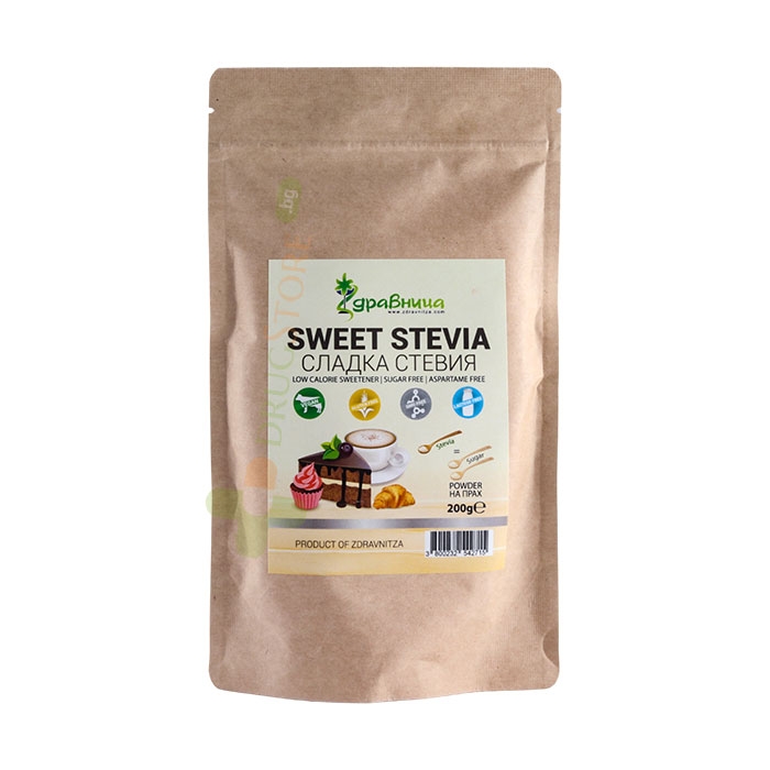 ЗДРАВНИЦА СЛАДКА СТЕВИЯ НАТУРАЛЕН ПОДСЛАДИТЕЛ на прах 200 г / ZDRAVNITSA SWEET STEVIA powder