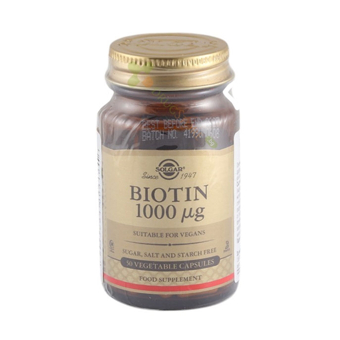 СОЛГАР БИОТИН капсули 1000 мкг 50 броя / SOLGAR BIOTIN