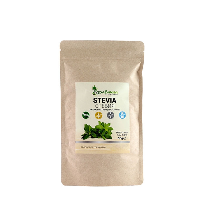 ЗДРАВНИЦА СТЕВИЯ СУХИ НАРЯЗАНИ ЛИСТА 50 г / ZDRAVNITSA STEVIA LEAFS