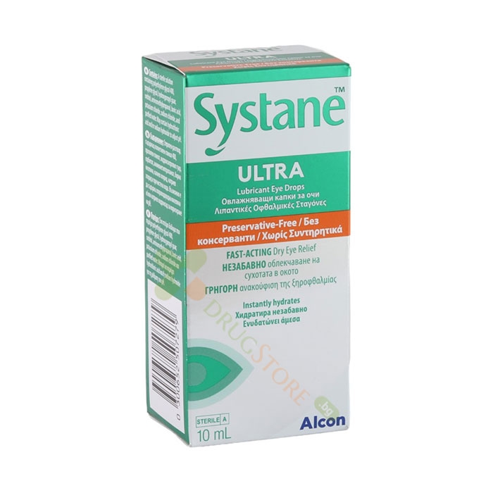 СИСТЕЙН УЛТРА капки за очи без консерванти 10 мл / ALCON SYSTANE lubricant eye drops