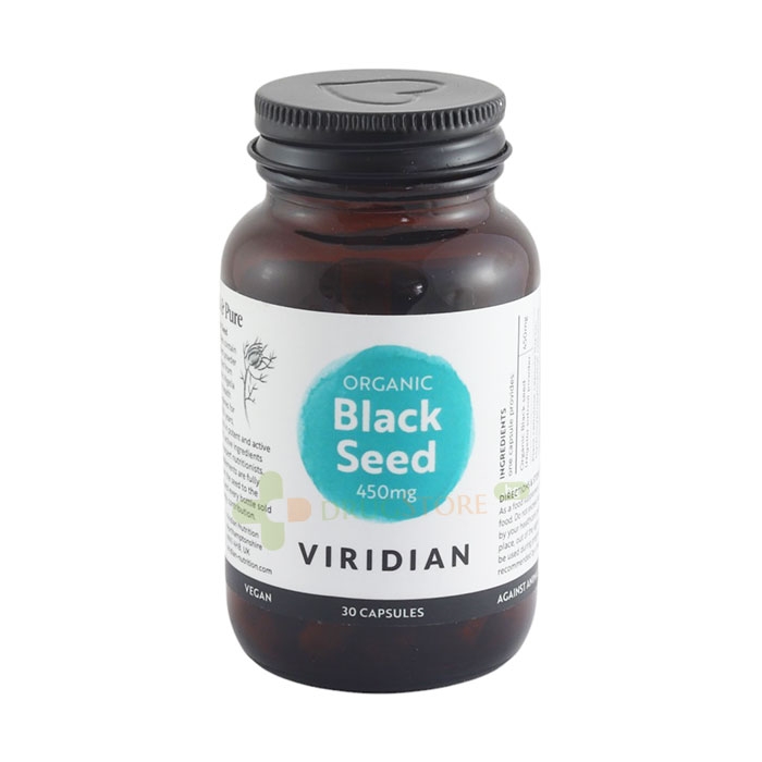 ОРГАНИЧЕН ЕКСТРАКТ ОТ ЧЕРЕН КИМИОН капсули 450 мг 30 броя / VIRIDIAN ORGANIC BLACK SEED