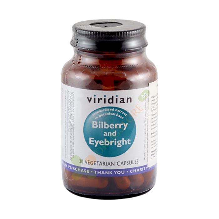 БОРОВИНКА + ОЧАНКА капсули 30 броя / VIRIDIAN BILBERRY AND EYEBRIGHT