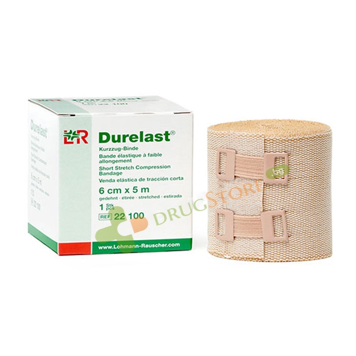 ДУРЕЛАСТ БИНТ 6 см х 5 м / LOHMANN &amp; RAUSCHER DURELAST EXTRA SHORT STRETCH BANDAGE 6 cm x 5 m