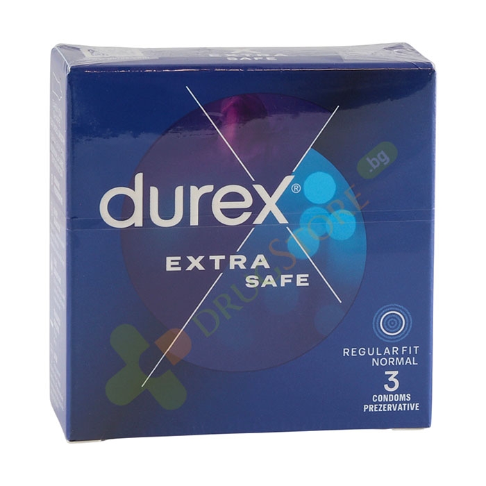 ПРЕЗЕРВАТИВИ ДУРЕКС ЕКСТРА СЕЙФ 3 броя / DUREX EXTRA SAFE CONDOMS