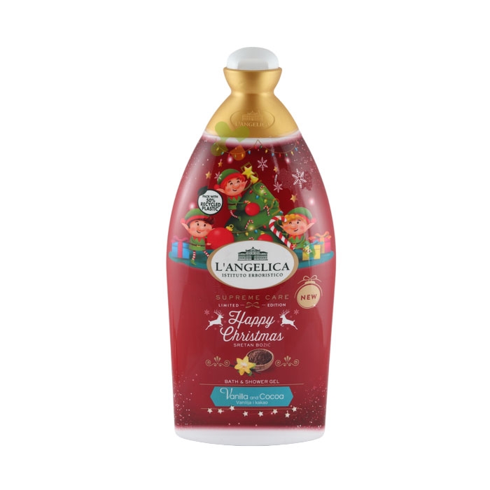 ДУШ ГЕЛ И ПЯНА ВАНИЛИЯ И КАКАО 500 мл / L`ANGELICA SUPREME CARE SHOWER GEL VANILLA AND COCOA