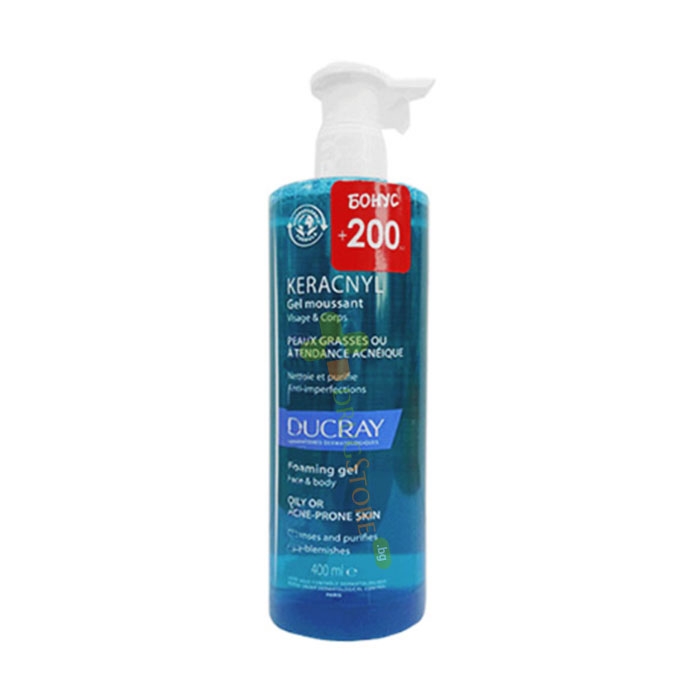 ДЮКРЕ КЕРАКНИЛ ИЗМИВАЩ ГЕЛ ЗА ЛИЦЕ И ТЯЛО 400 мл / DUCRAY KERACNYL FOAMING GEL FACE &amp; BODY