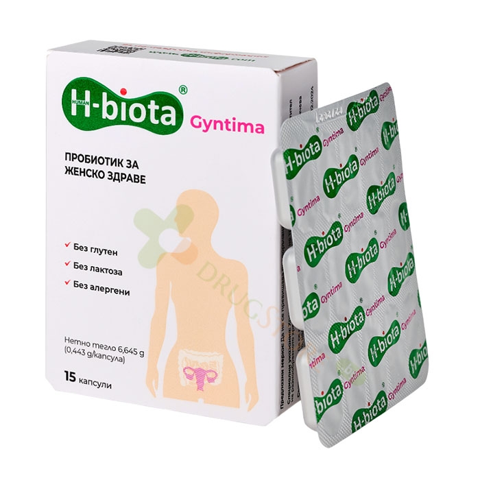 ДЖИНТИМА - ПРОБИОТИК ЗА ЖЕНСКО ЗДРАВЕ ЕЙЧ-БИОТА капсули 15 броя / H-BIOTA GYNTIMA - PROBIOTIC FOR WOMEN&#039;S HEALTH