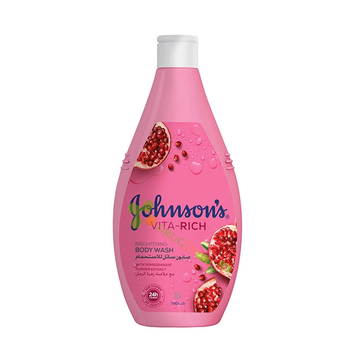 ДЖОНСЪНС ДУШ ГЕЛ С ЕКСТРАКТ ОТ ЦВЯТ НА НАР 400 мл / JOHNSON &amp; JOHNSON VITA-RICH BODY WASH POMEGRANATE FLOWER EXTRACT