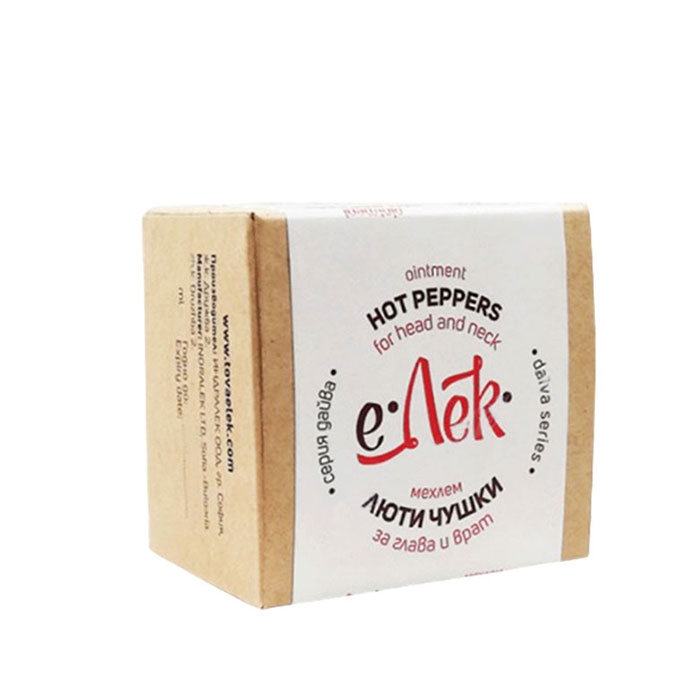 Е ЛЕК МЕХЛЕМ С ЛЮТИ ЧУШКИ ЗА ГЛАВА И ВРАТ 40 мл. / ELEK HOT PEPPERS BALM