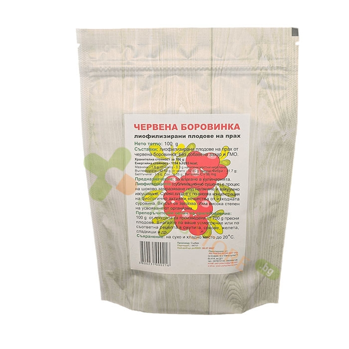 ЧЕРВЕНА БОРОВИНКА ПРАХ 100 г / EAT HEALTHY CRANBERRY POWDER